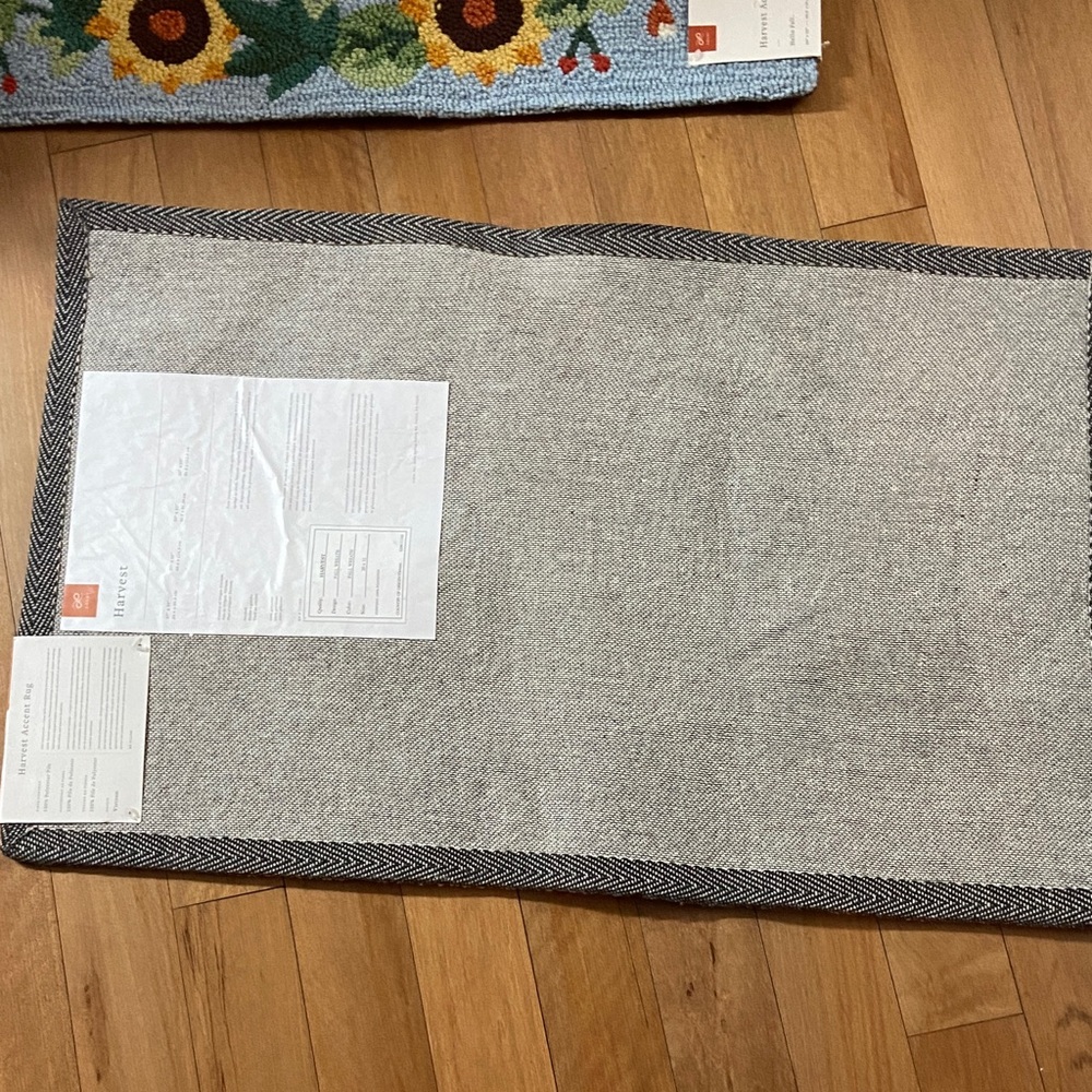 Pumpkin and Sunflower Accent fall harvest thanksgiving Rug - Picture 3 of 5